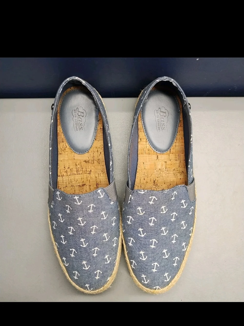 G.H. Bass & Co. Women's Multicolor Anchor Espadrilles Slip-Ons Size 9.5